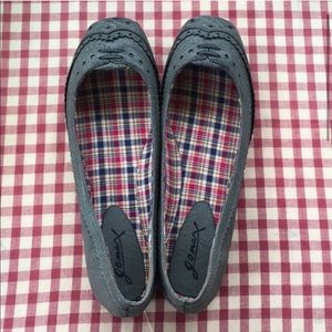 Alloy Grey Oxford Skimmer Flats Size 11